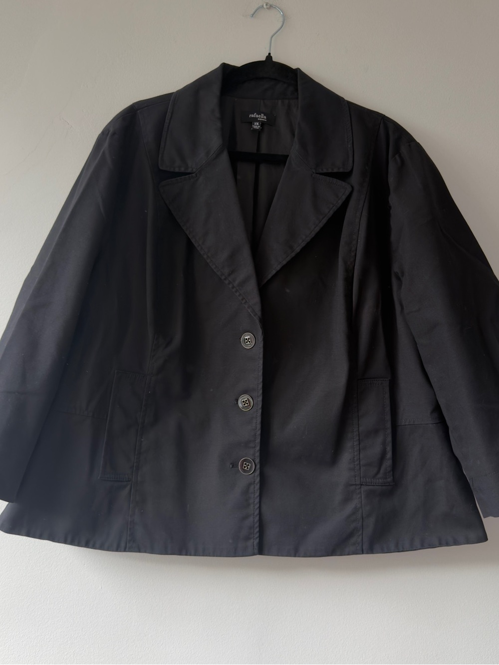 Rafaella Black Three-Button Blazer